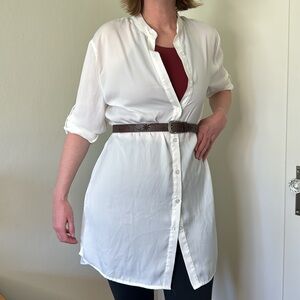 Summersalt The Short Effortless Shirtdress Cover-Up White Size M